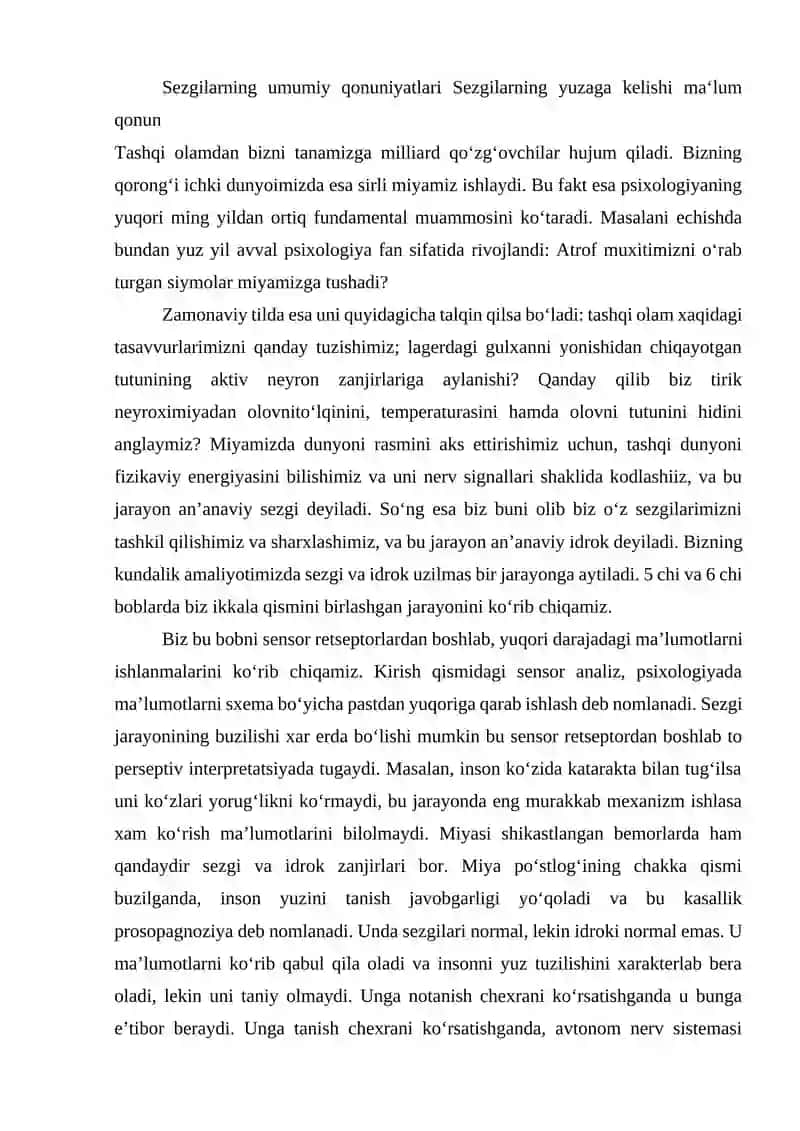 Sezgilar haqida umumiy tushuncha 3