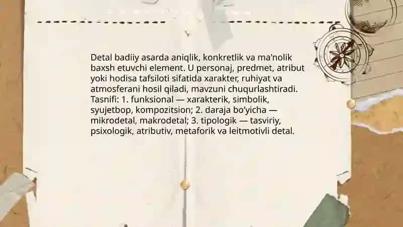 Badiiy asarda detal 3