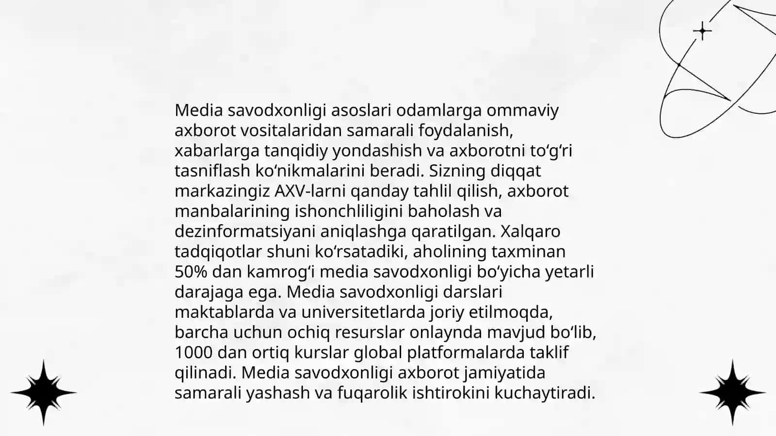 Media savodxonligi asoslari 3