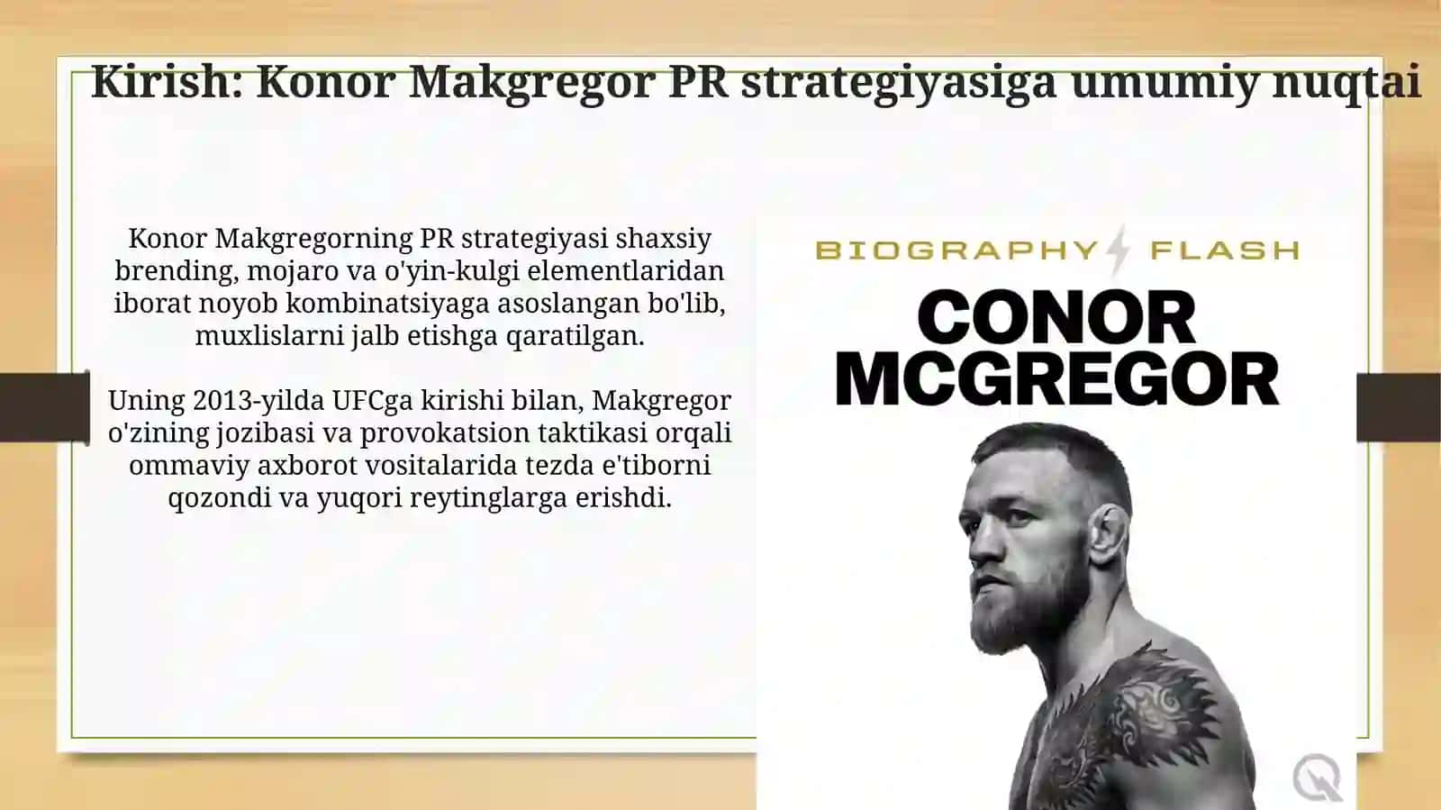 Conor Makregor PR strategiyasi 3