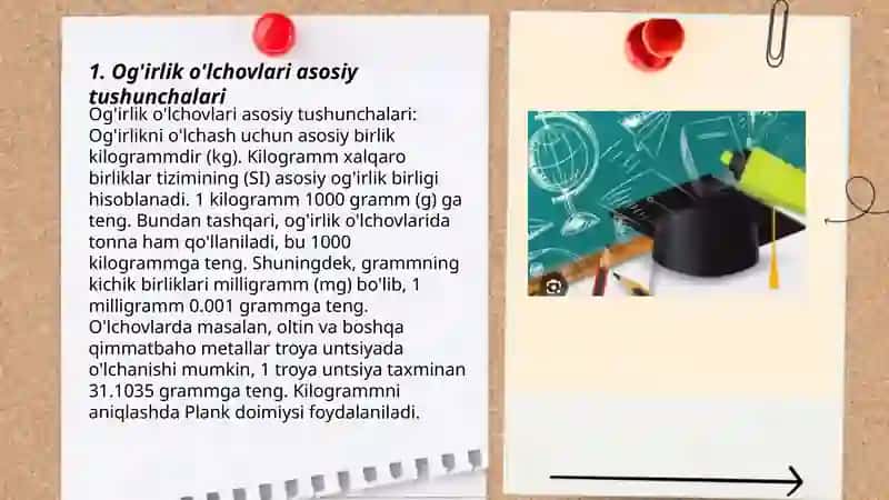 Ogʻirlik oʻlchovlarini oʻrgatish metodikasi 3