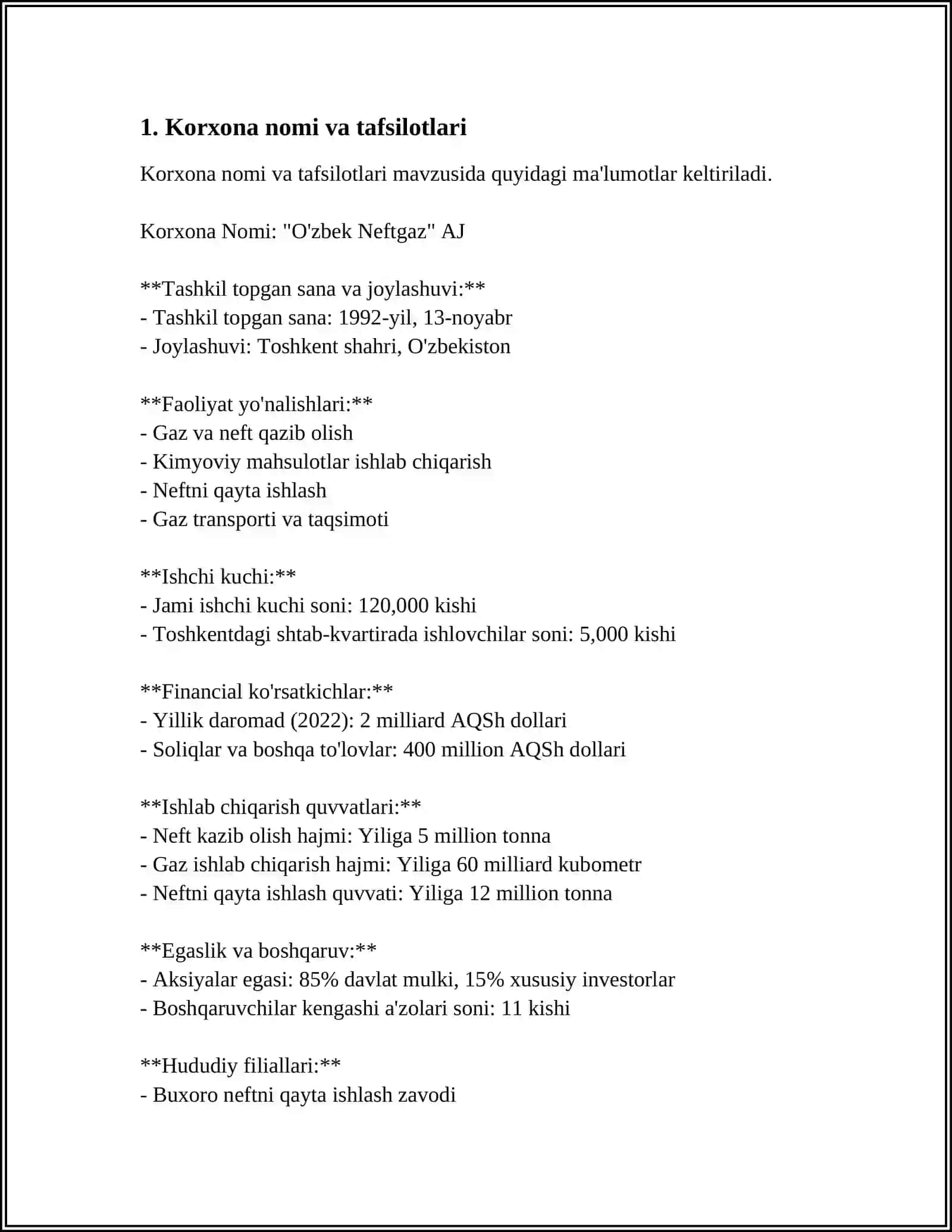 O'zbek Neftgaz AJ 3