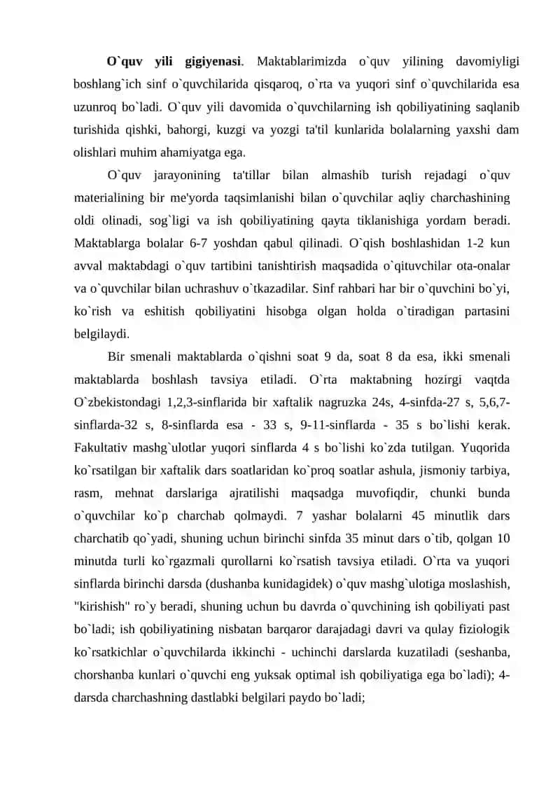 Ta'lim tarbiya ishlari gigiyenasi 3