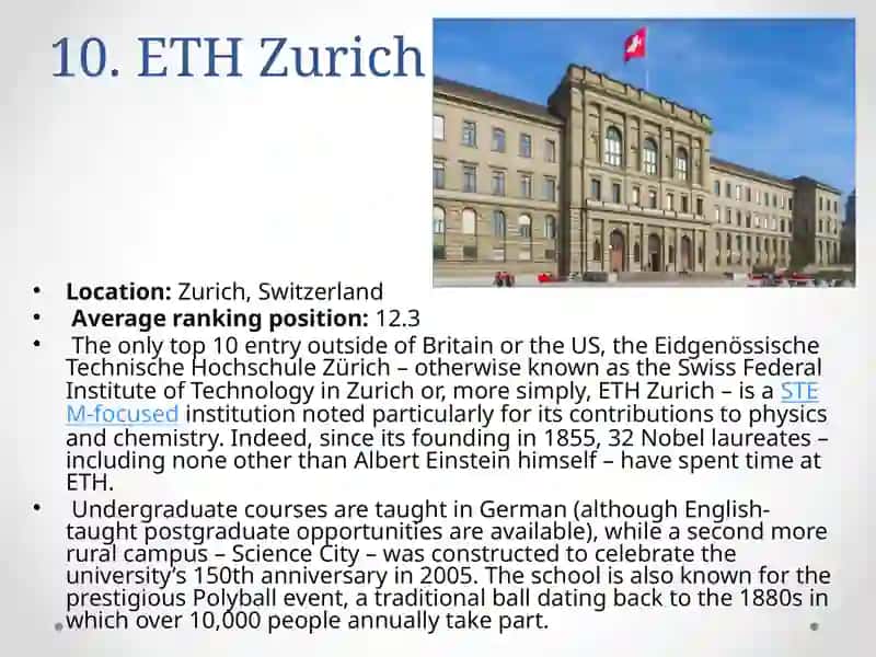 The 10 Best Universities in the World 3