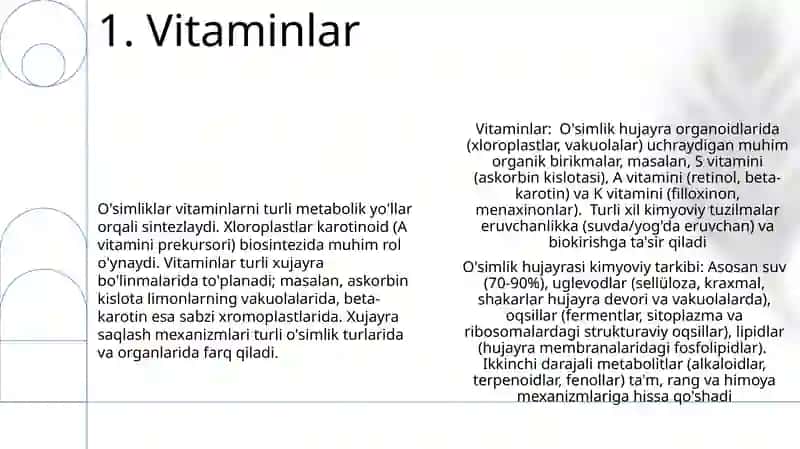 O'simlik hujayralarining kimyoviy tarkibi 3