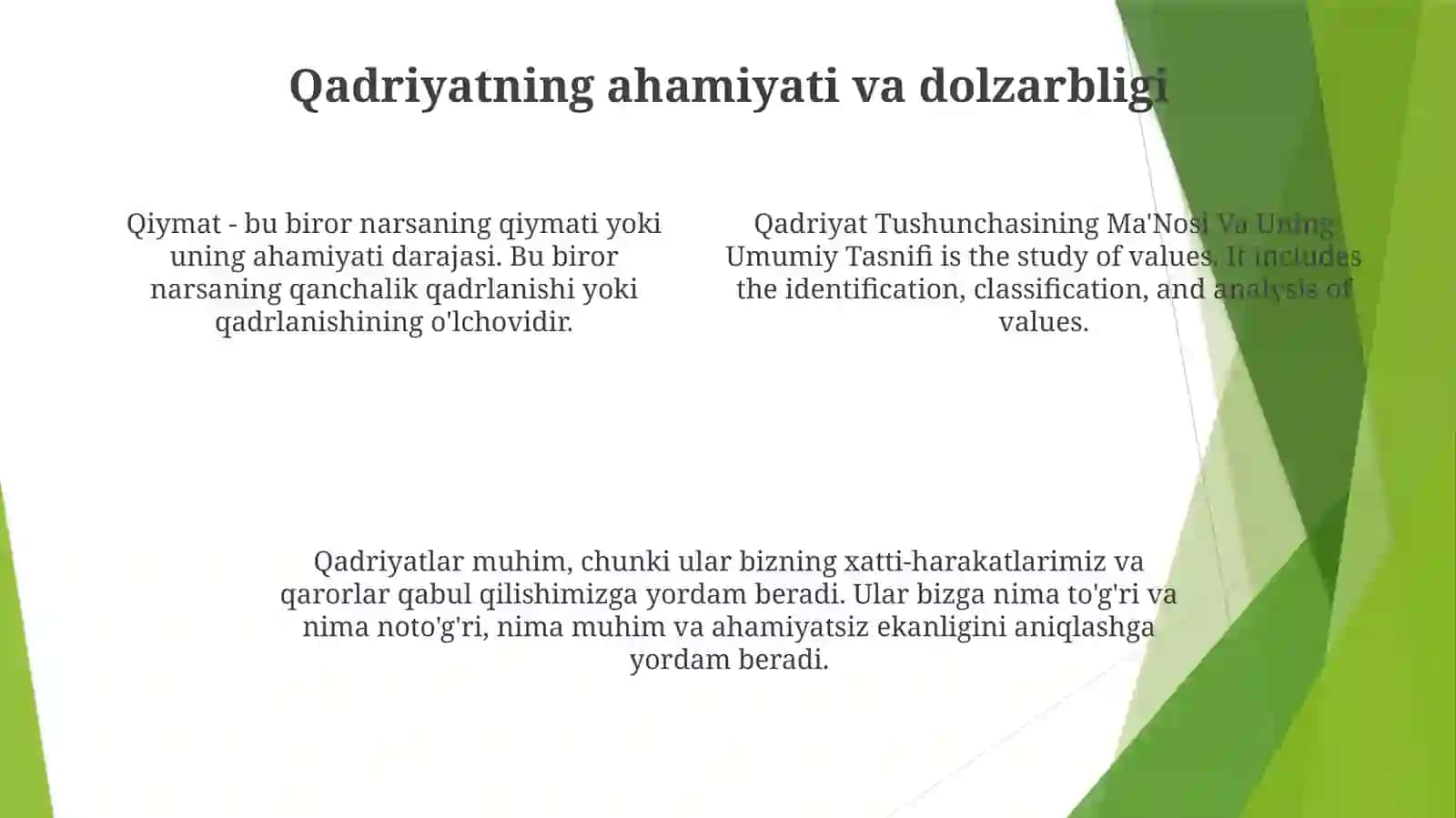 Qadriyat Tushunchasining Ma'Nosi Va Uning Umumiy Tasnifi 3