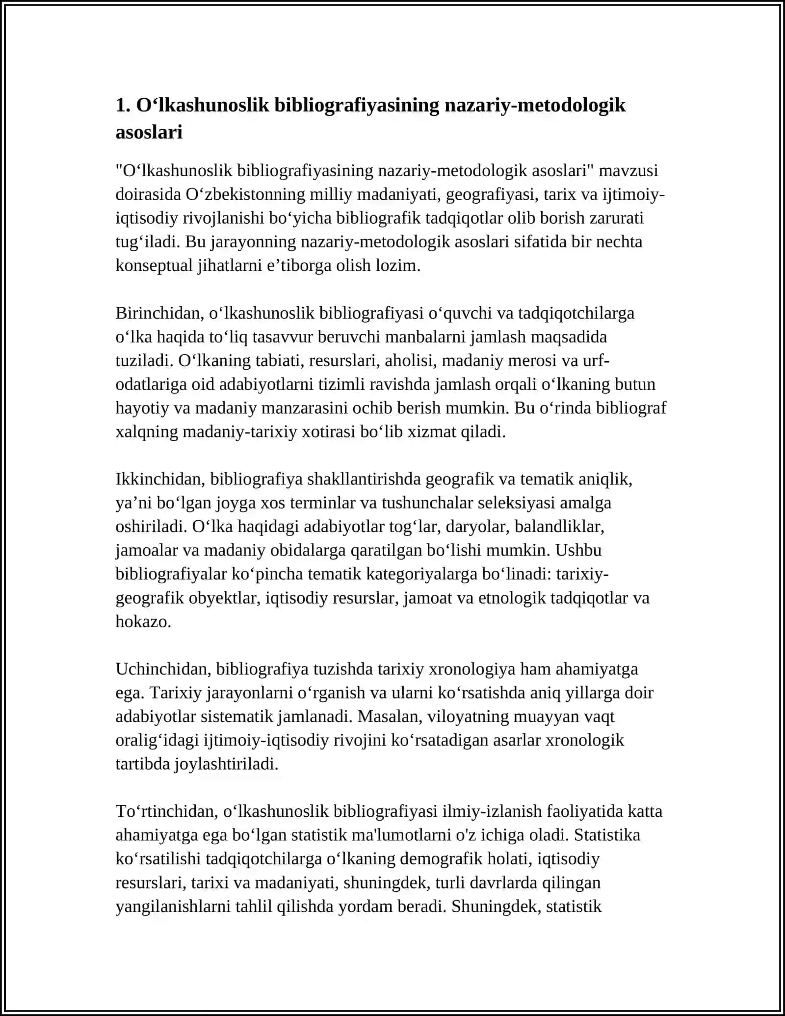 ,,OʻLKASHUNOSLIK BIBLIOGRAFIYASI" 3