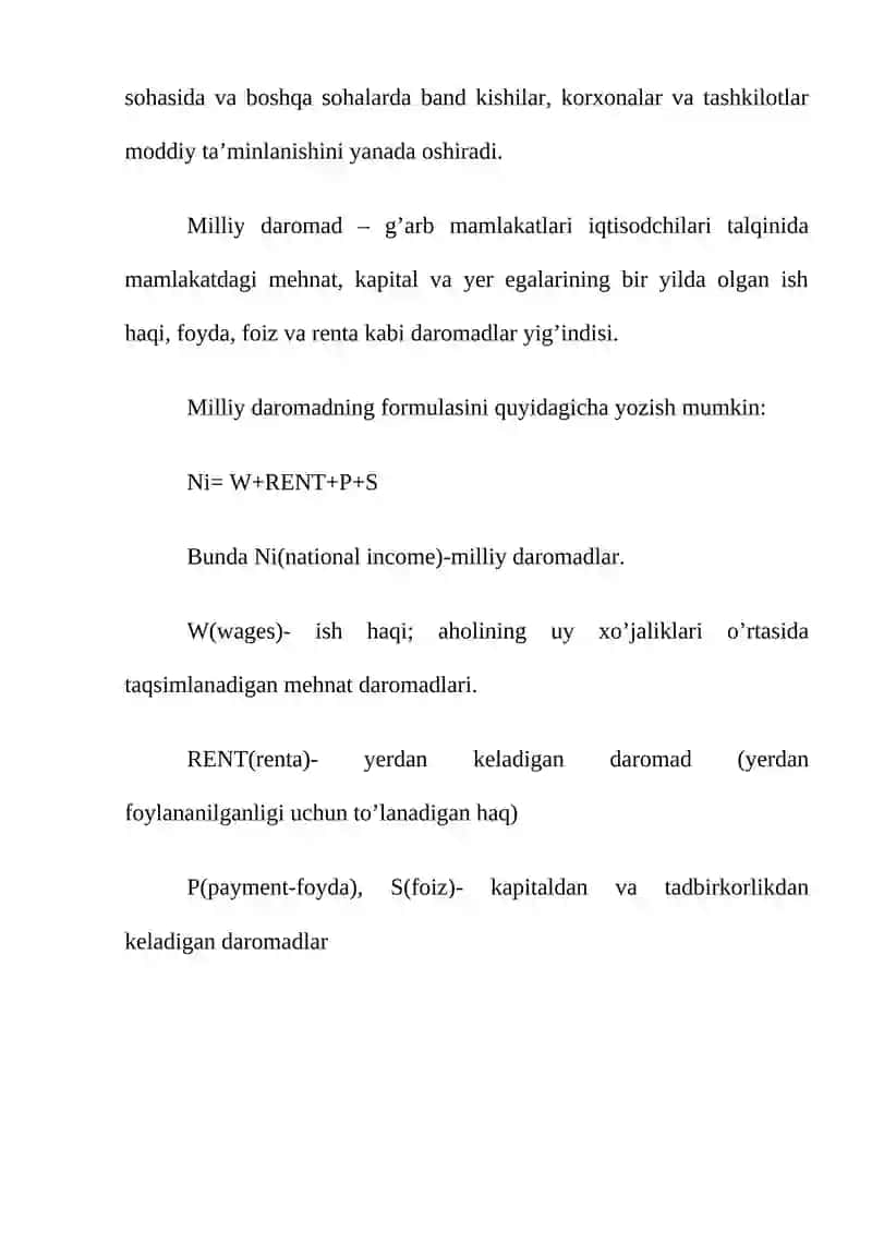 Milliy daromadlar statistikasi 3