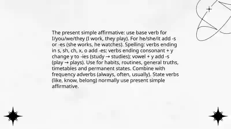 Present simple 3