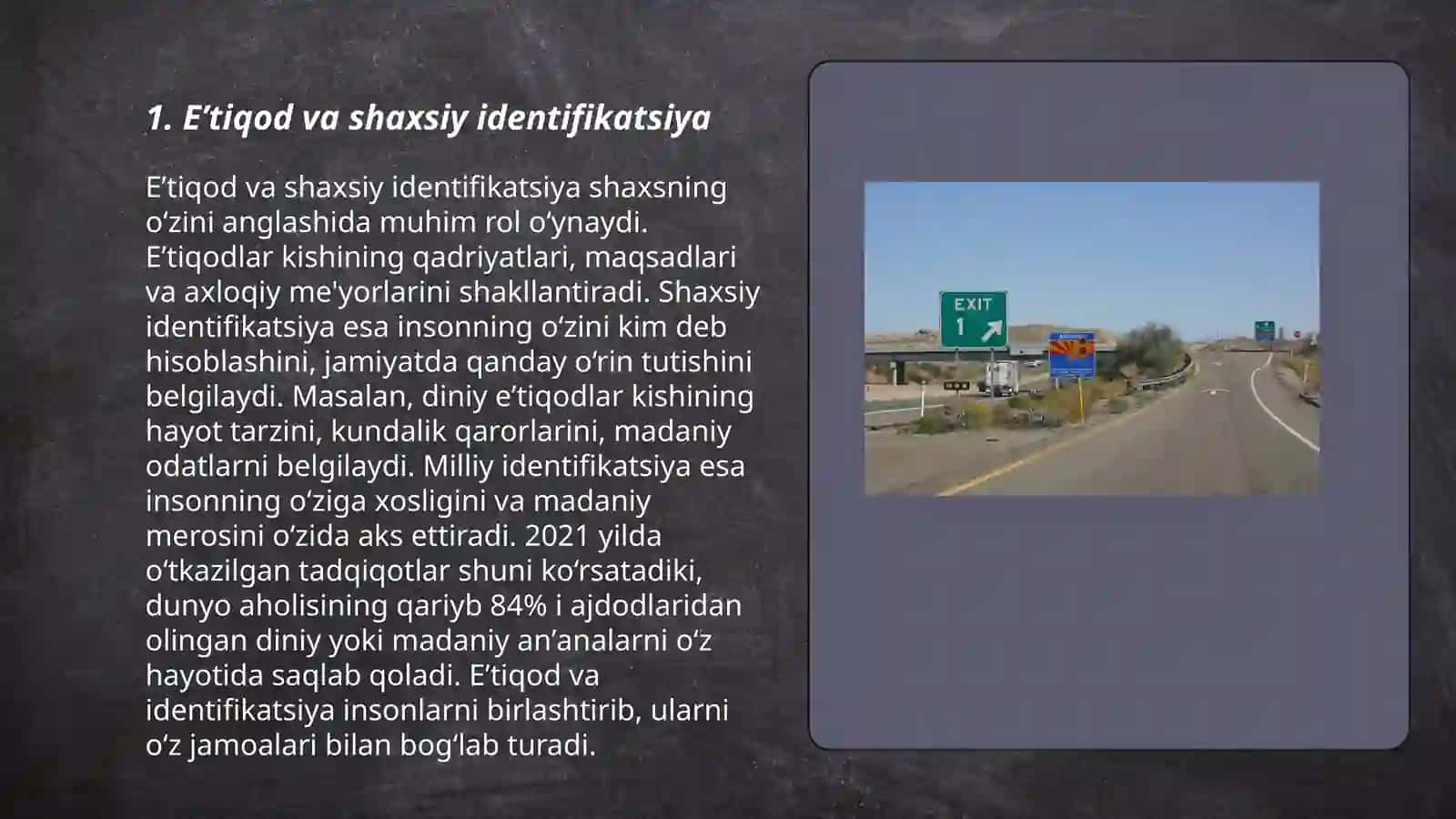 Eʼtiqod va shaxsiy identifikatsiya 3