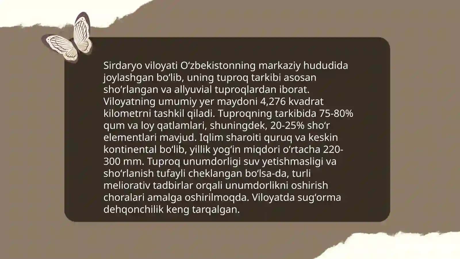 Sirdaryo viloyati tuproqlari 3