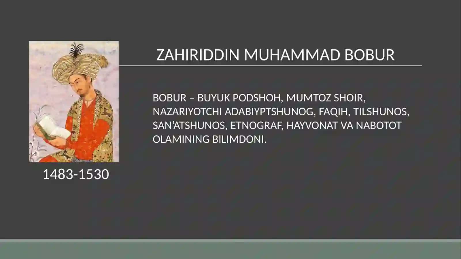 ZAHIRIDDIN MUHAMMAD BOBUR 3