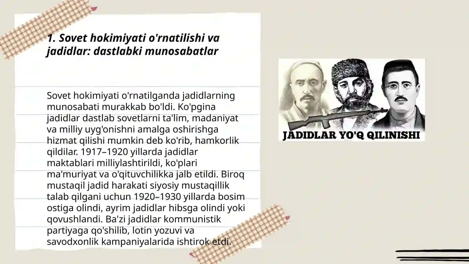 Sovet hokimiyati va jadidlarning taqdiri by Botirova Mohlaroy 3