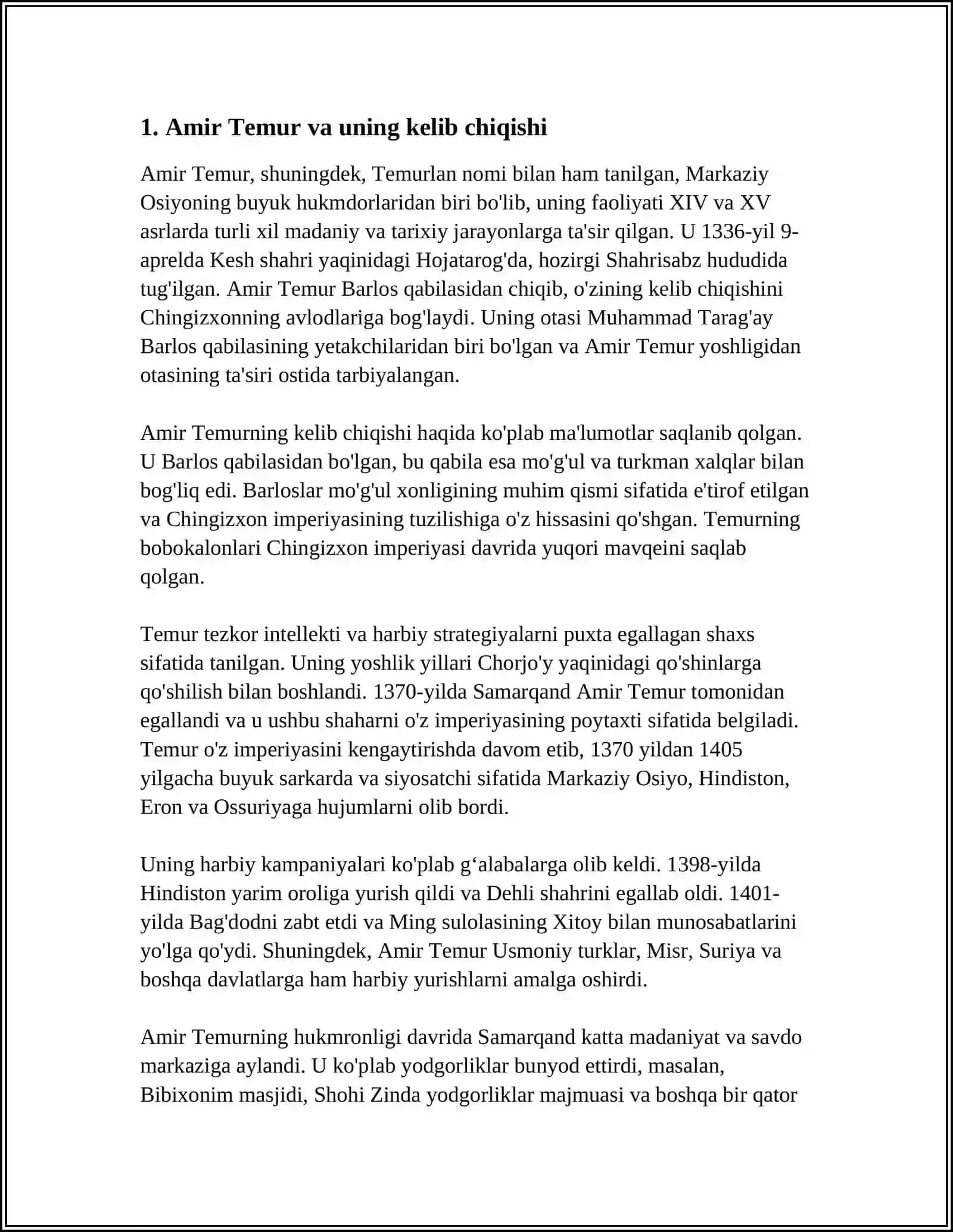 AMIR TEMUR BUYUK DAVLAT ARBOBI 3