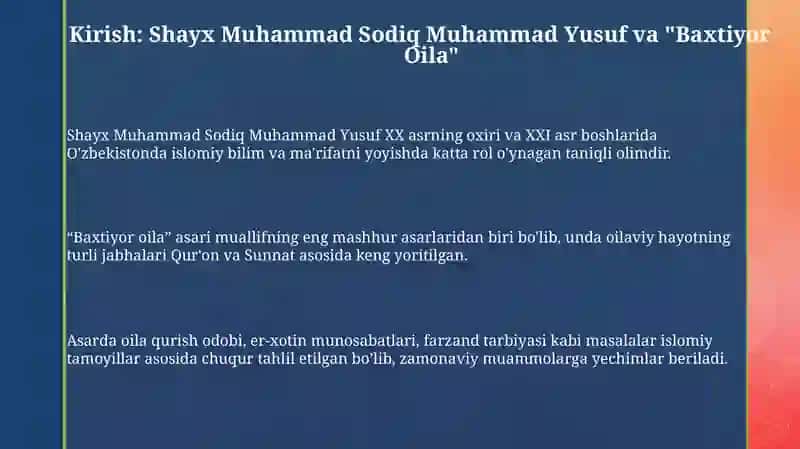 Baxtiyor Oila 3