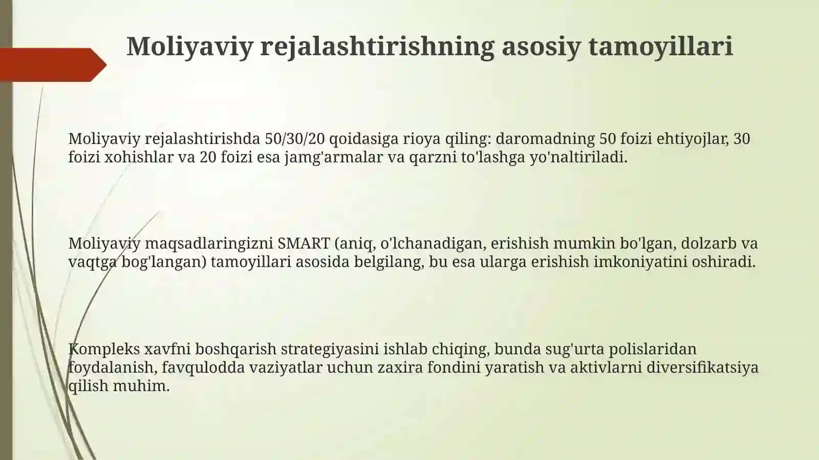 Moliyaviy rejalashtirish va prognozlash 3