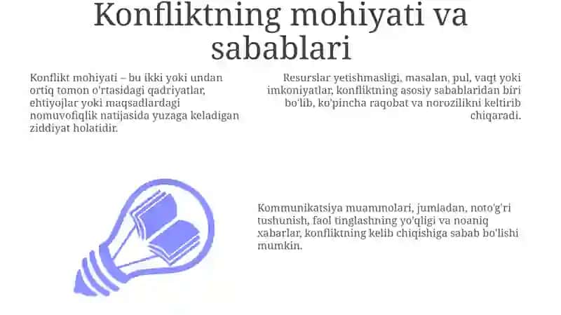 Konfliktning yechimini topish usullari 3