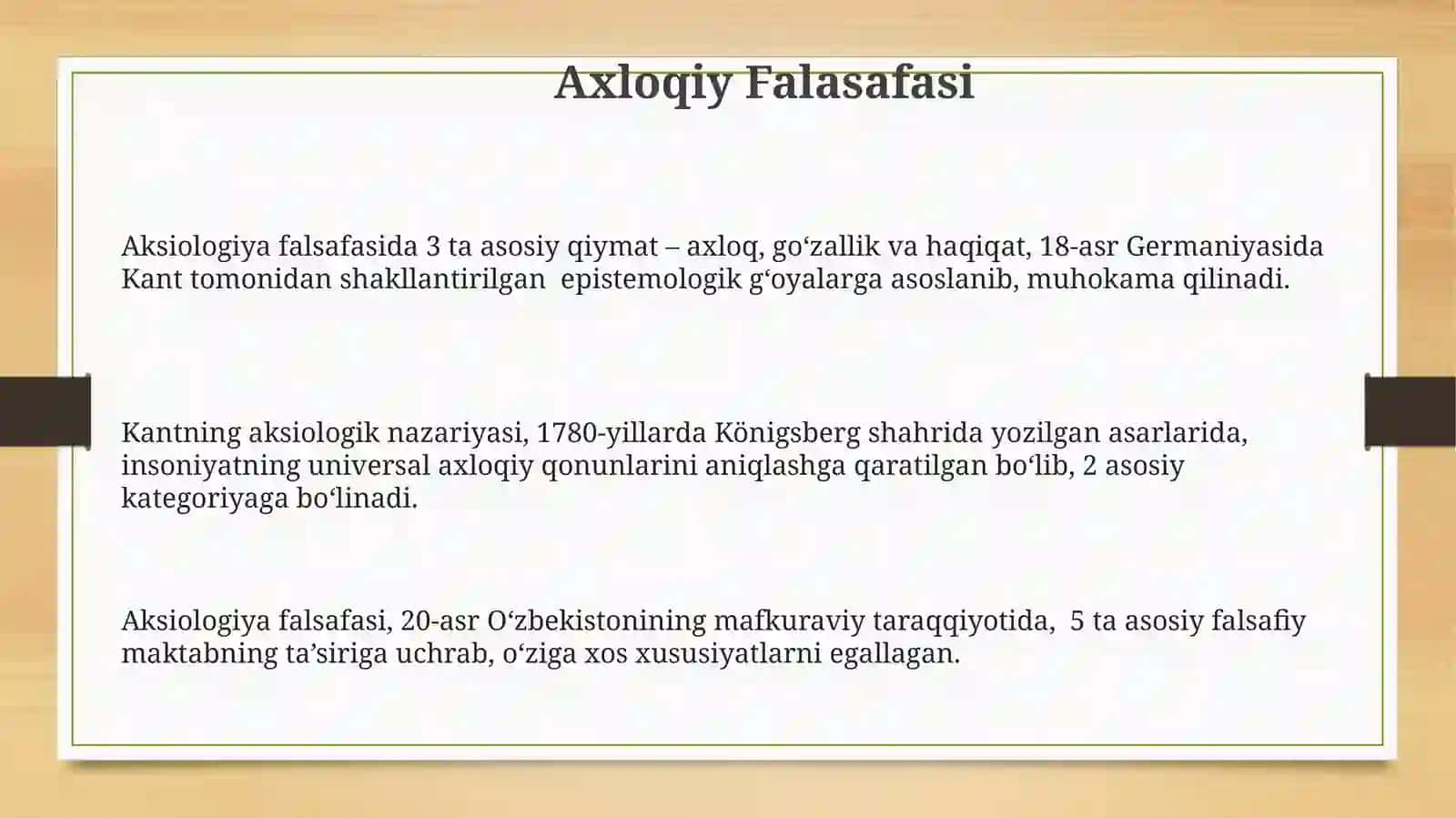 Kantfalsafasi 3