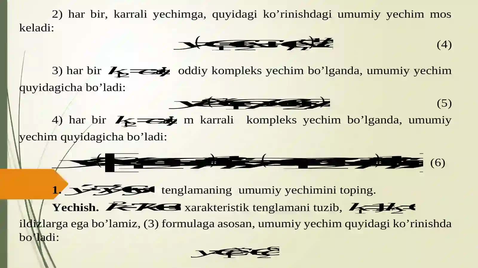 O’zgarmaskoeffitsiyentliyuqoritartiblichiziqlidifferensialtenglamalar 3