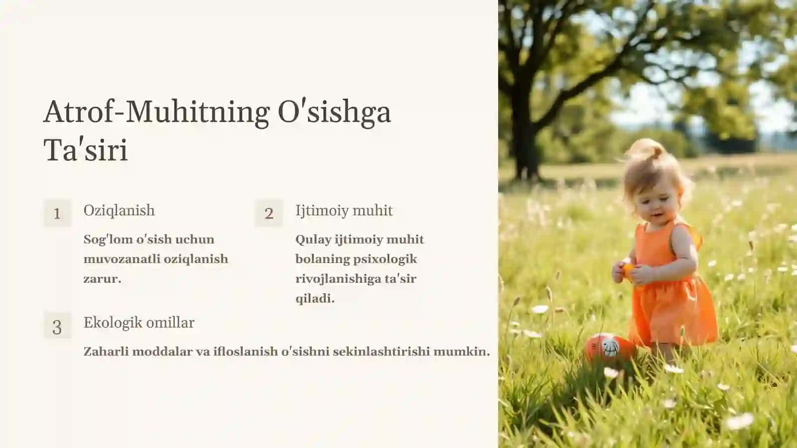 Bolalarning O'sishini Belgilovchi Omillar 3