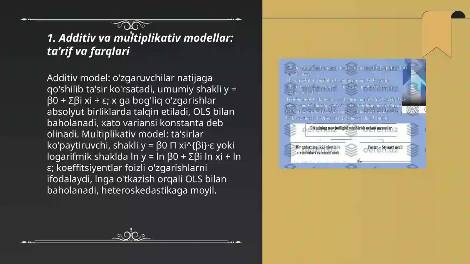 Additiv va multiplikativ ekonometrik modellarni tuzish 3
