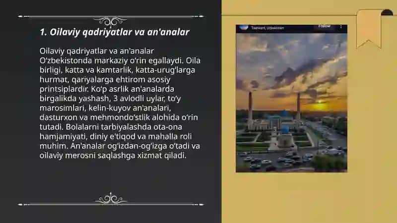 Oilaviy qadriyatlar va an'analar 3