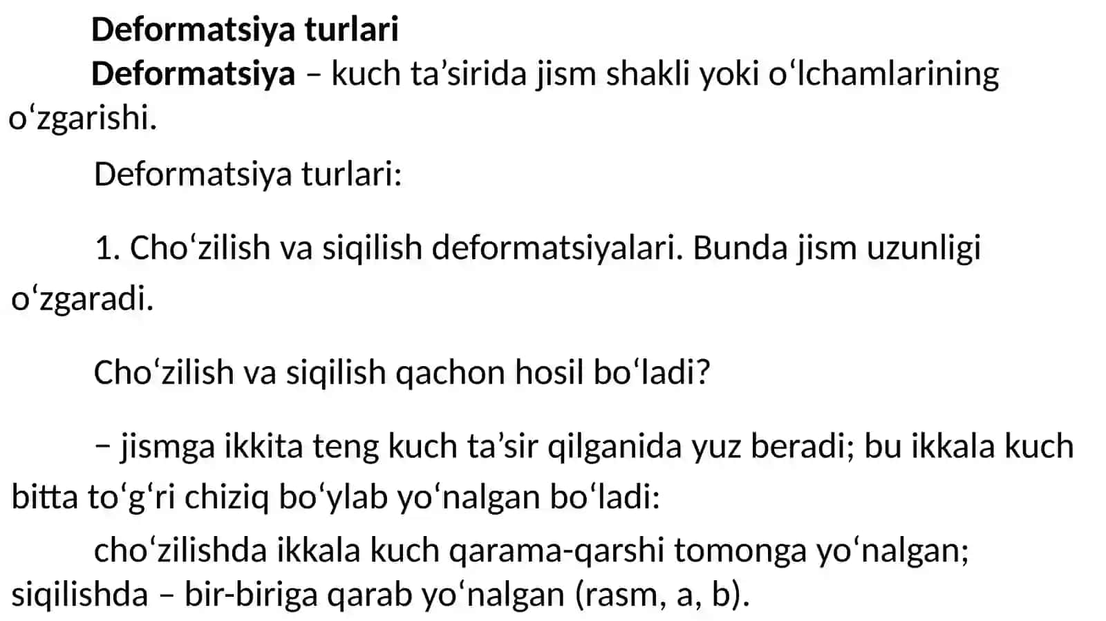 ELEMENTLARNINGELASTIKLIK XUSUSIYATLARI. TEBRANMA HARAKAT 3