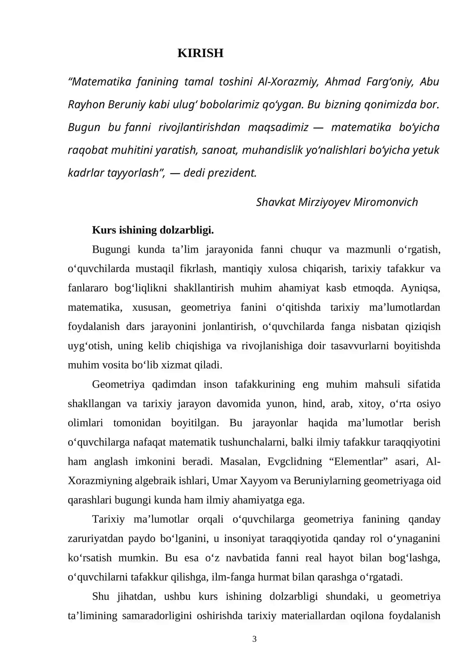 Geometriyani o’qitishda tarixiy ma’lumotlardan foydalanish 3