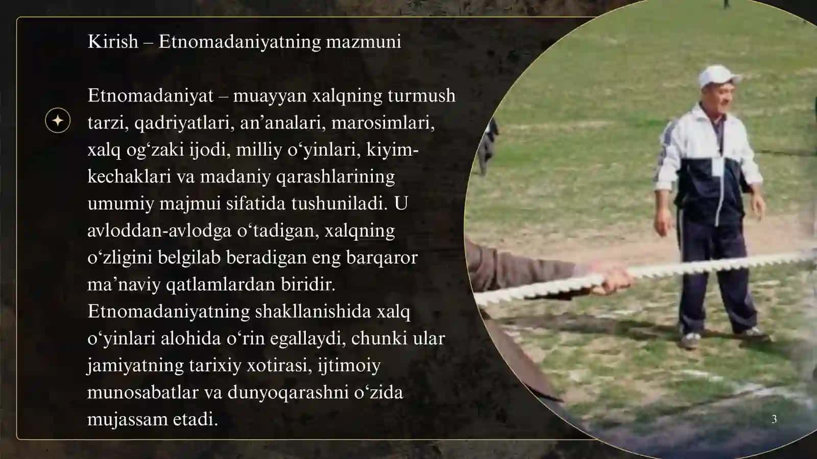 Etnomadaniyat fanidan ta'lim taqdimoti 3