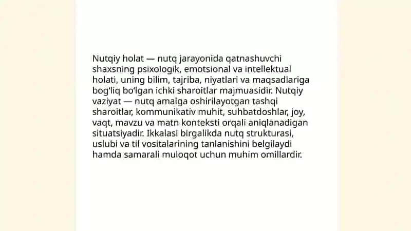 Nutqiy holat va nutqiy vaziyat 3