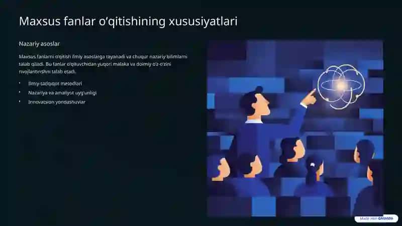 Maxsus fanlarni oʻqitish shakllari 3