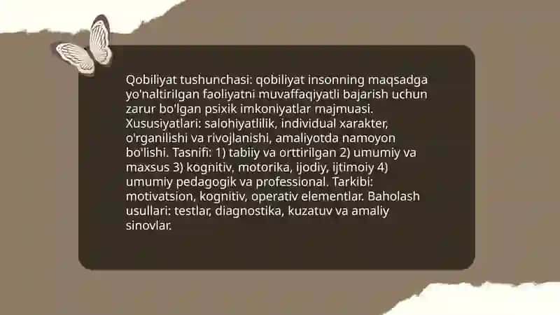 Qobiliyat va uning rivojlanishi 3