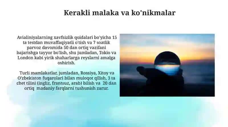 Mening kelajakdagi kasbim: Styuardessalik 3