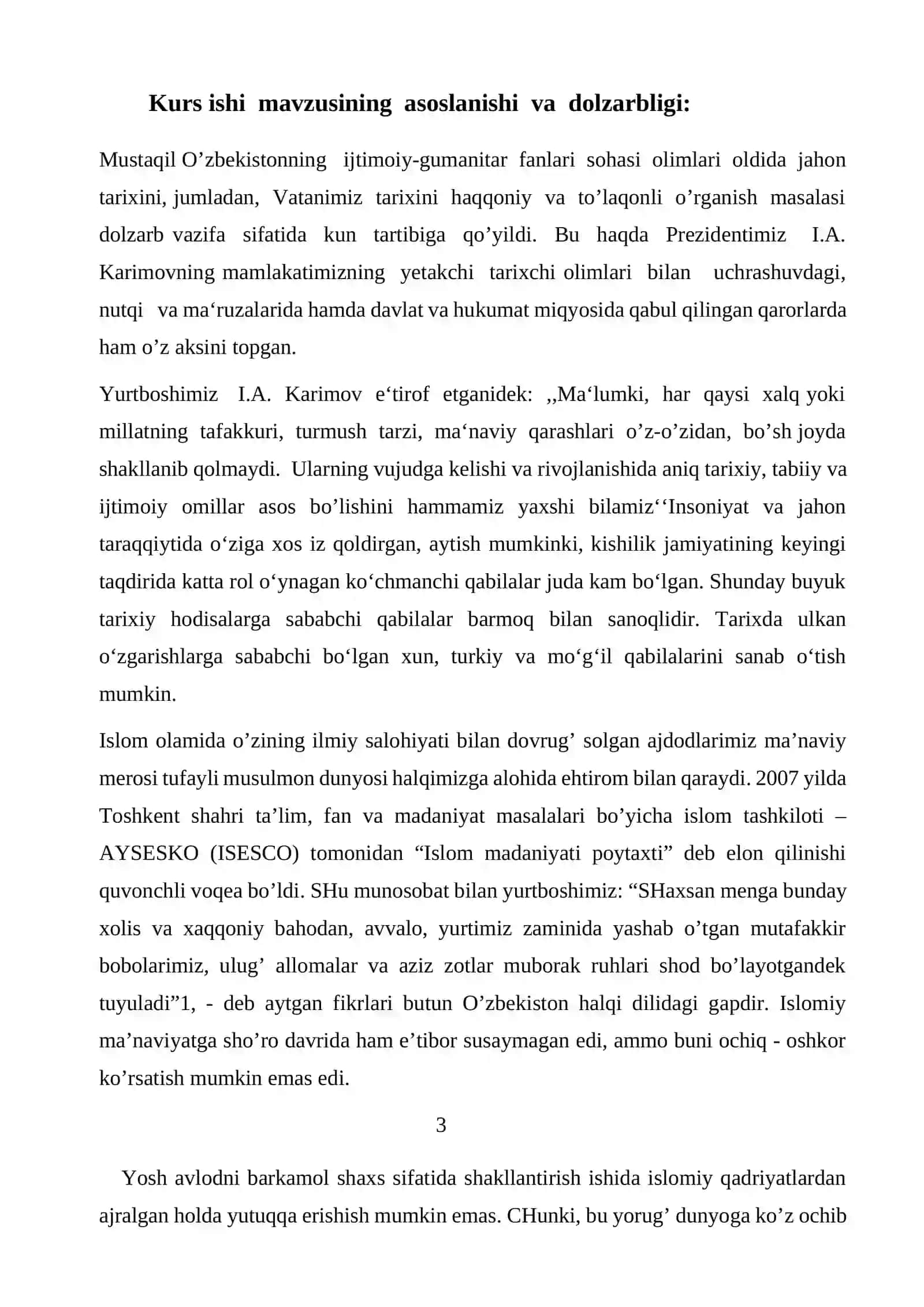 Bo'ronov Zafarbekning Jahon tarixi 3