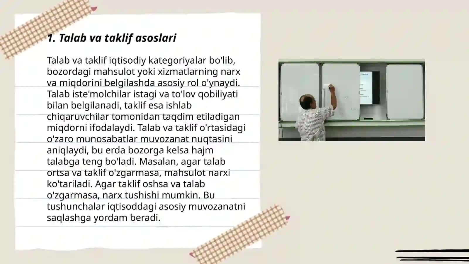 Talab va taklif 3