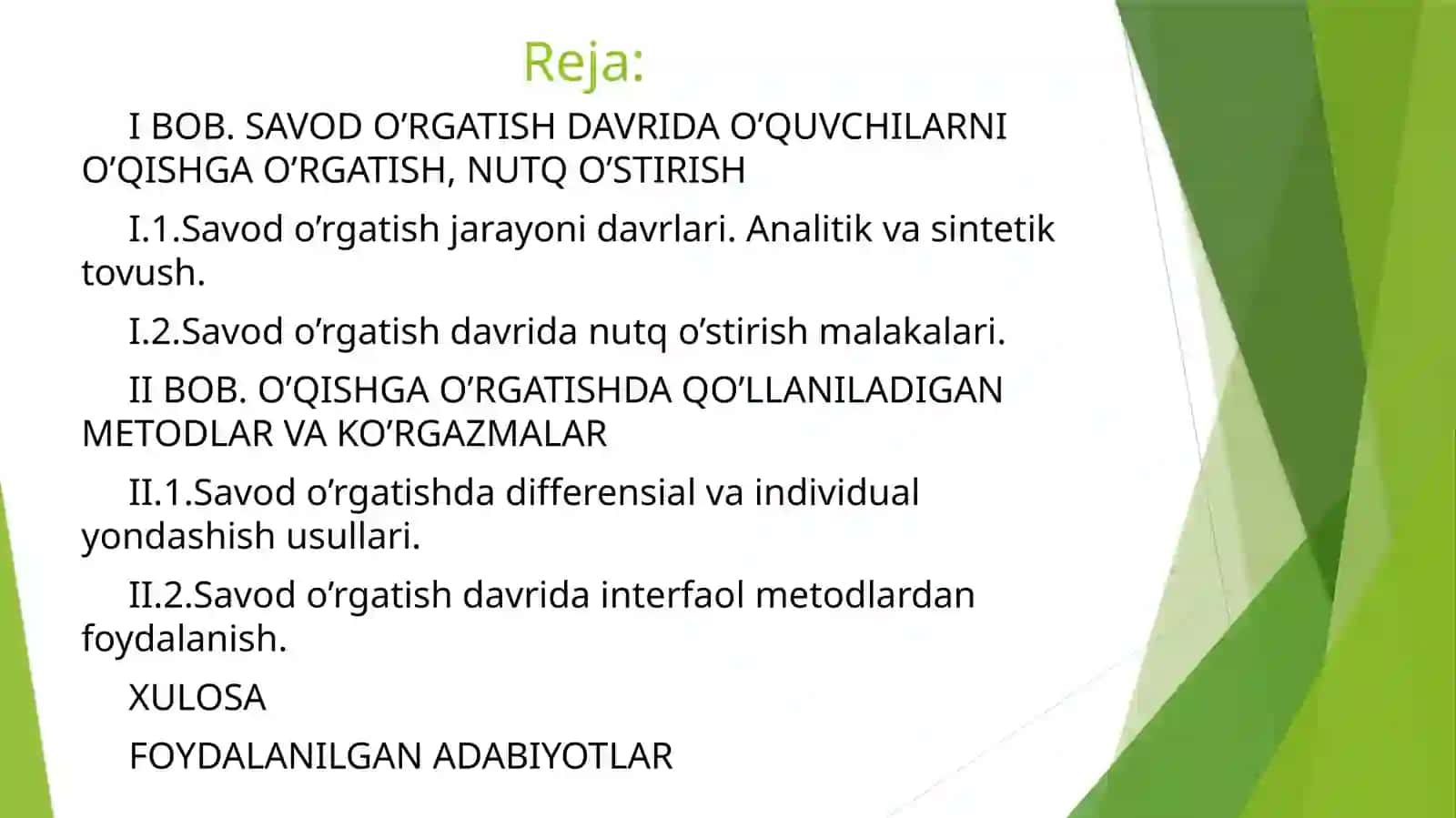 AHMADOVA AZIZAXONNING ONA TILI O’QITISH METODIKASI 3