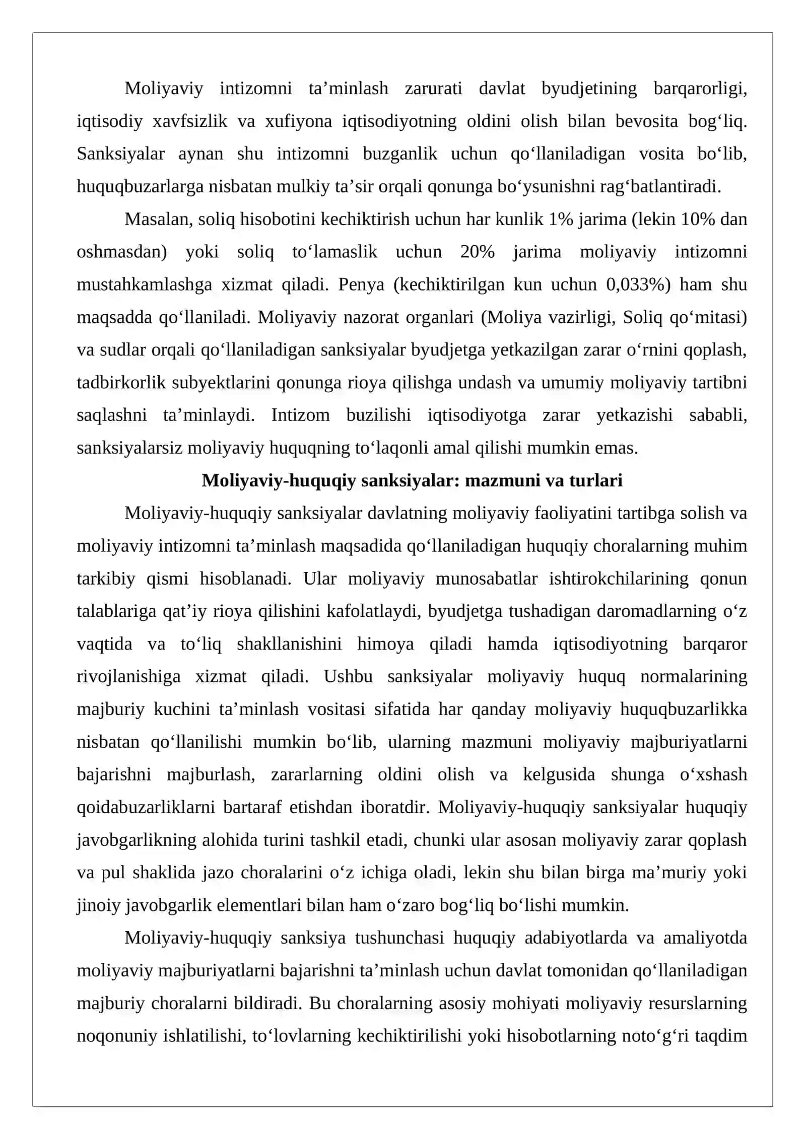 Moliyaviy-huquqiy sanksiyalar: mazmuni va turlari 3