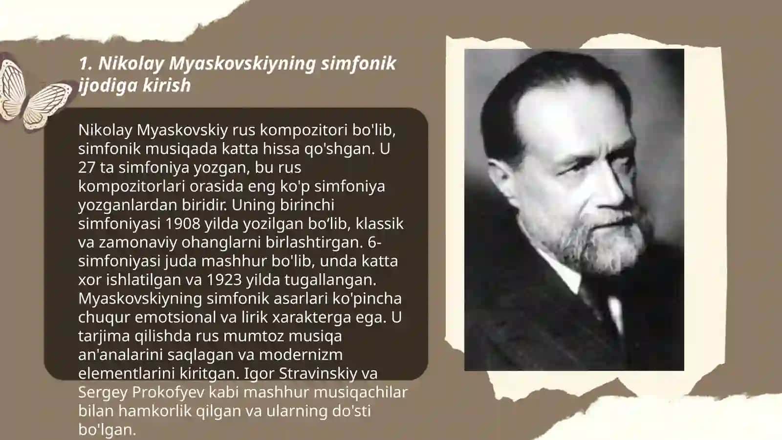 Nikolay Myaskovskiyning simfonik ijodi 3