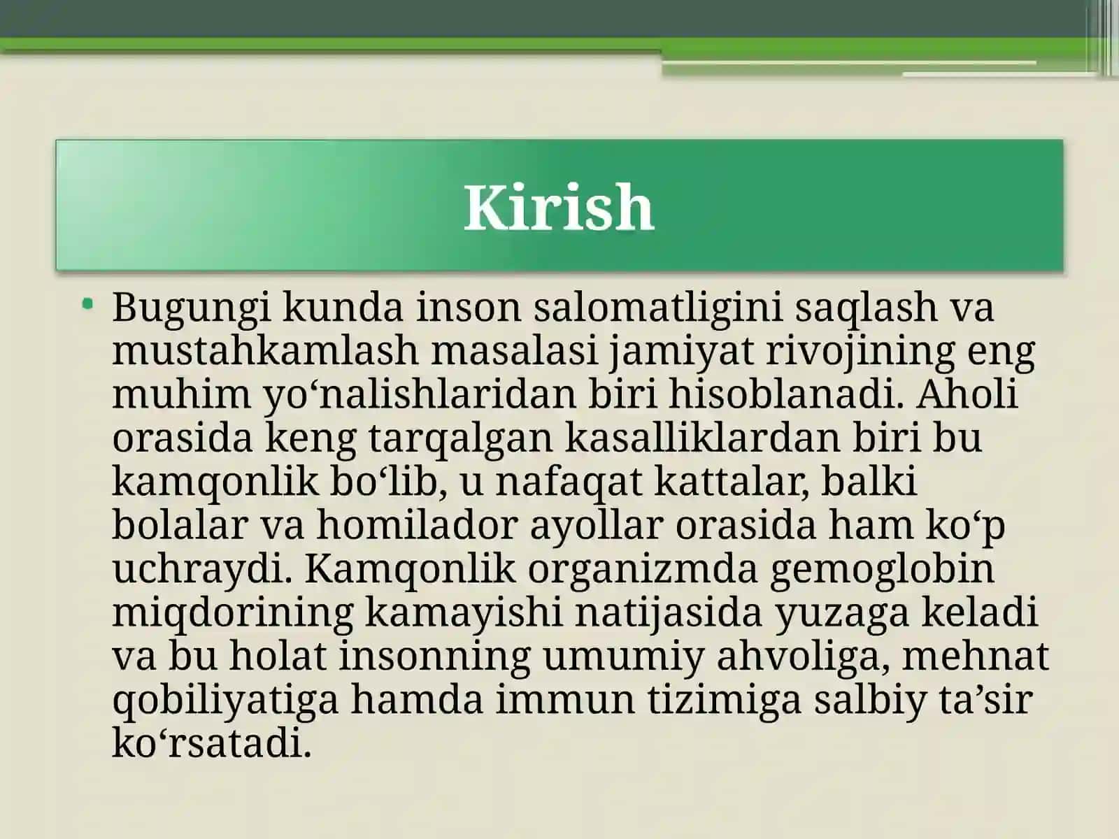 Kamqonlikni oldini olish yo‘llari 3