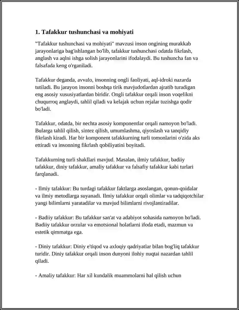 TAFAKKUR TURLARI VA XOSSALARI 3