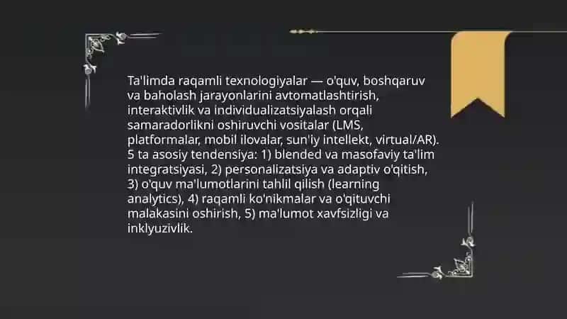 Ta'limda raqamli texnologiyalar 3