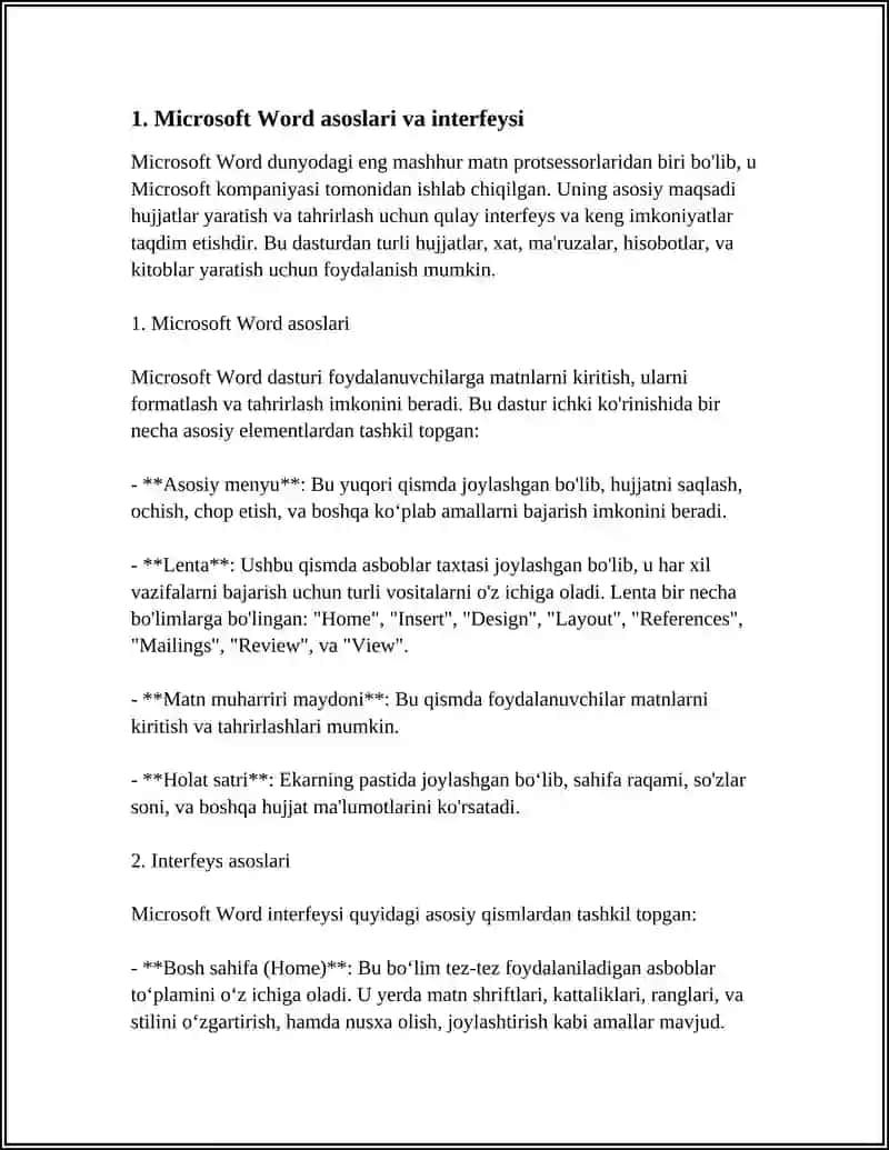 MIROSOFT WORDDA ISHLASH 3