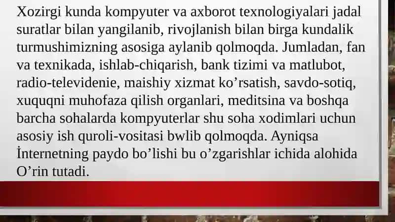 ADABIYOT O’QITISH METODIKASI FANIDAN PREZENTATSIYA 3