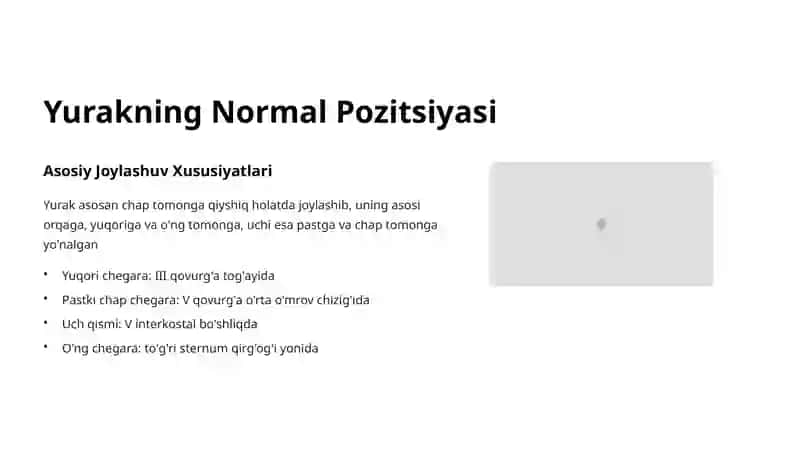 Yurakning Normal Pozitsiyasi va Variantlari 3