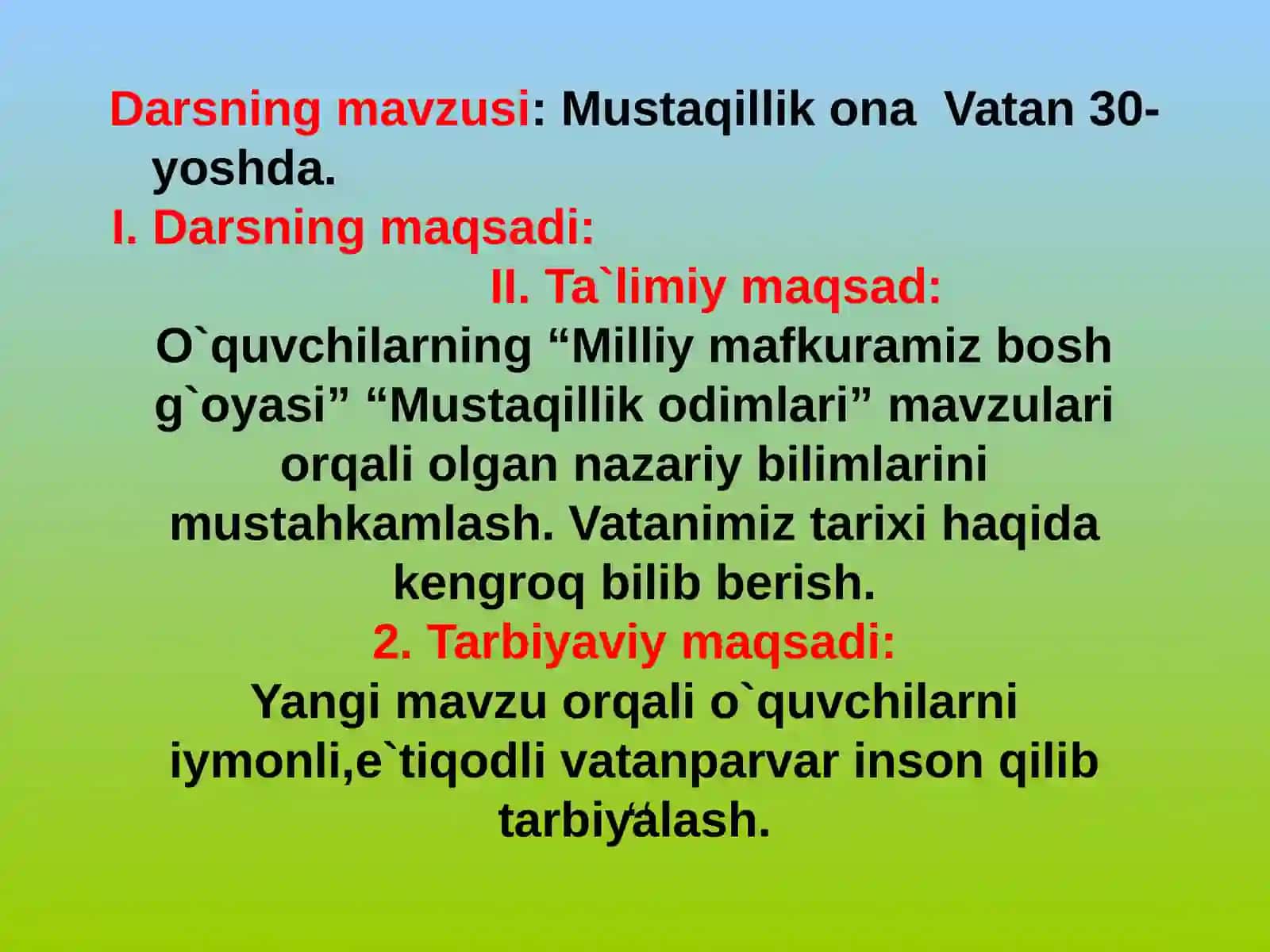 Mustaqil Ona Vatan 30-yoshda 3