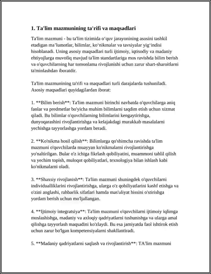 TAʼLIM MAZMUNI 3
