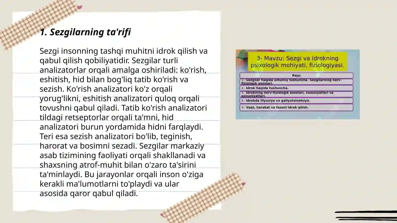 Sezgilar haqida tushunchalar 3