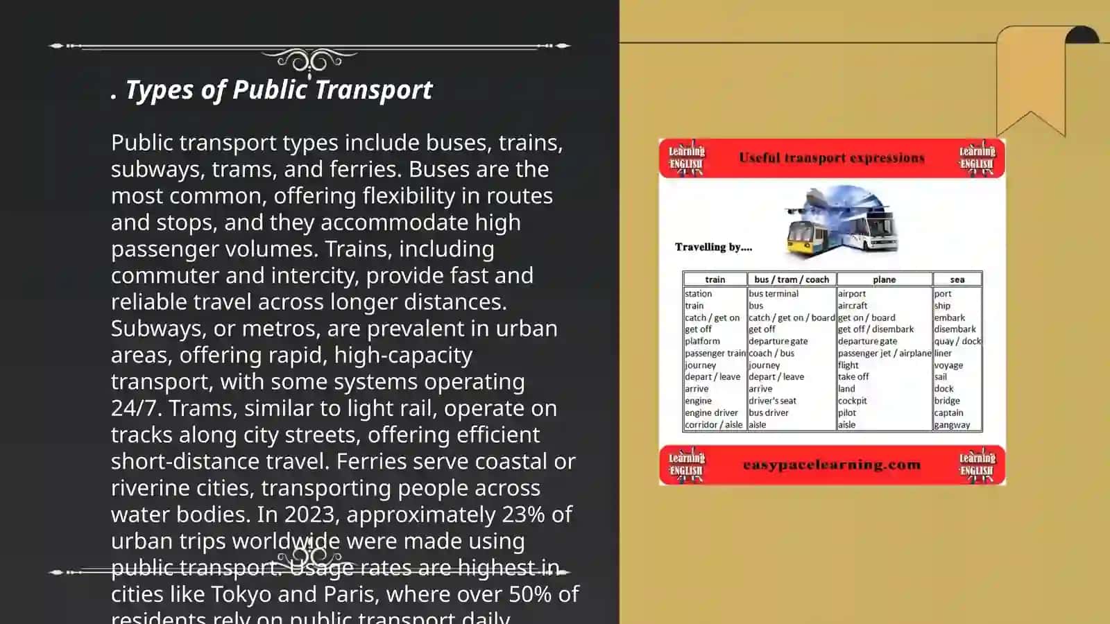 Types of Public Transport 3
