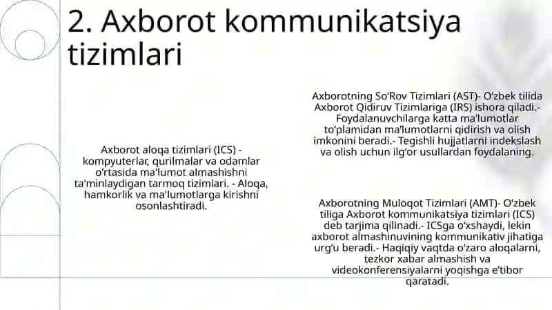 Axborotning SoʻRov Tizimlari 3