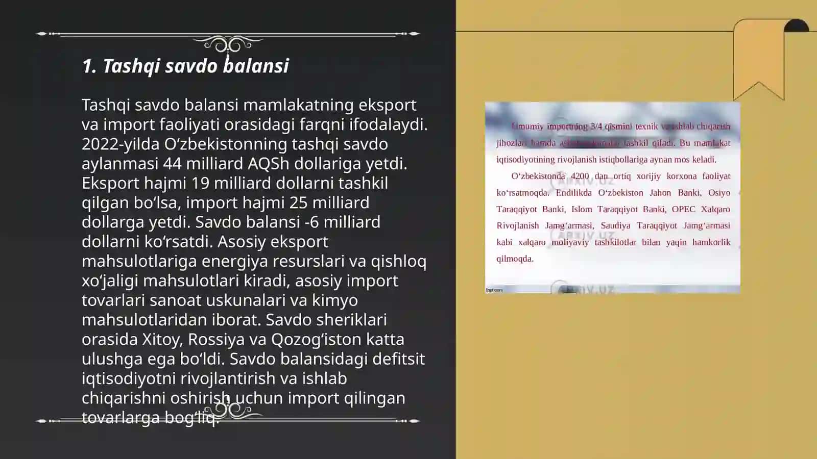 Tashqi iqtisodiy faoliyat statistikasi 3